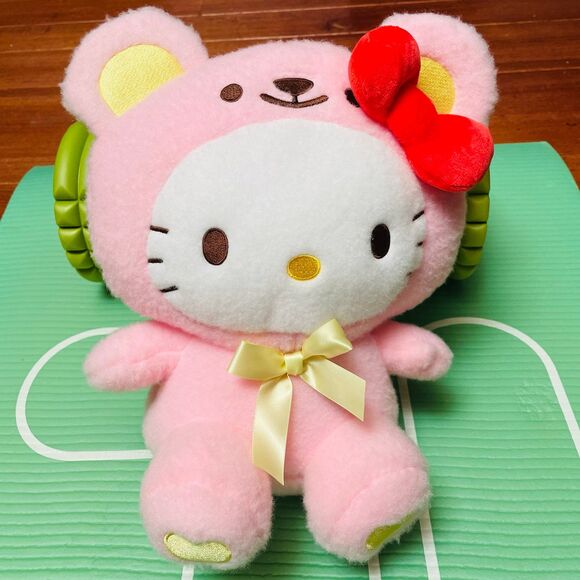 NWT Authentic BIG Sanrio Bear Costume Hello Kitty HK 12” plushie - Picture 1 of 3